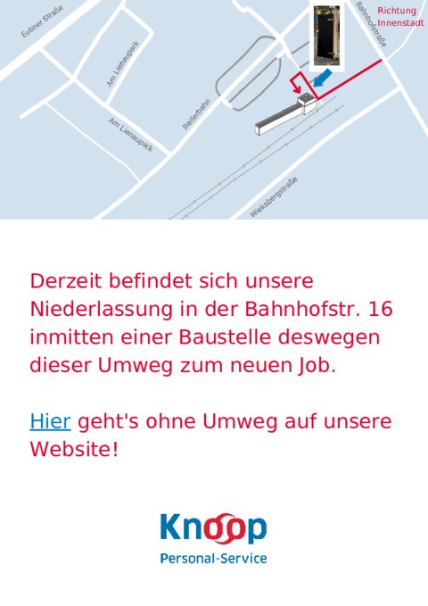 Baustelle bei unserer Knoop Niederlassung in der Bahnhofstr. 16