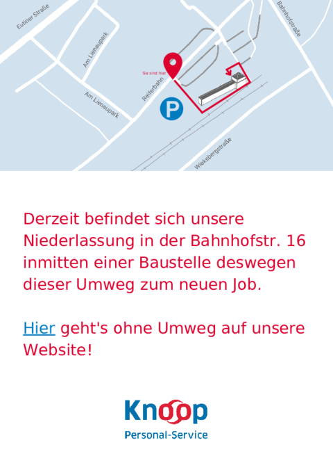 Baustelle bei der Knoop Niederlassung in der Bahnhofstr. 16 